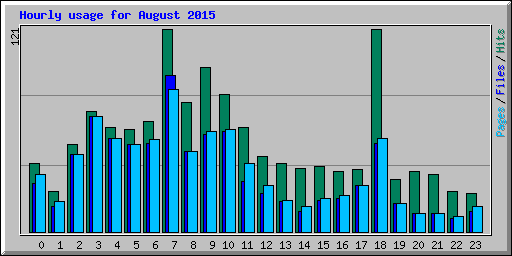 Hourly usage for August 2015
