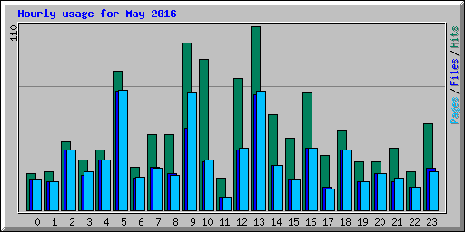 Hourly usage for May 2016