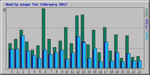 Hourly usage for February 2017